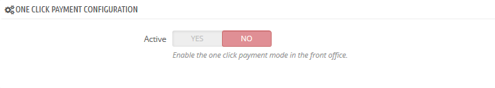 One click payment option